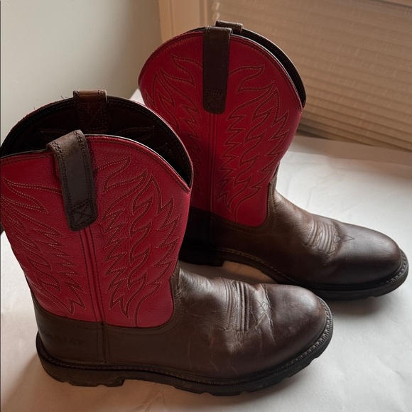 Ariat Other - Ariat Work Boots Mens 11D Brown/Red Leather EH ASTM F2892-11 Western Cowboy